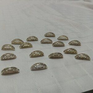 16 Crystal Half Crescent Moon Shaped Two Hole Czech Glass Beads and so more...!